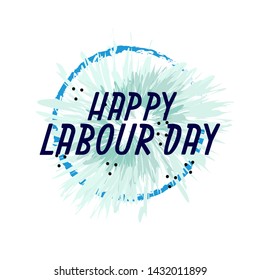 happy labour day, beautiful greeting card background or banner with frozen theme. design illustration