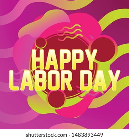 happy labour day, beautiful greeting card background or banner with violet theme. design illustration