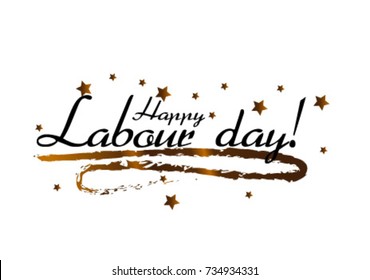 happy labour day, Beautiful greeting card poster with stars, eps10 format