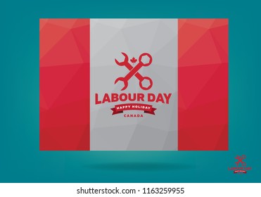 Happy Labour Day Canada Logo design concept, Vector EPS 10.