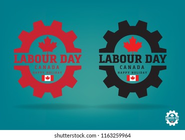 Happy Labour Day Canada Logo design concept, Vector EPS 10.