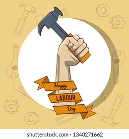 Happy labour day card