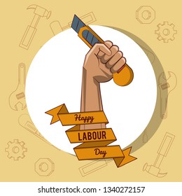 Happy labour day card