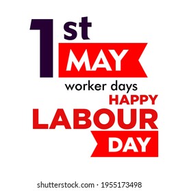 Happy Labour day celebration first of may. vector illustration