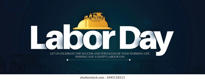 Happy Labour Day celebration Vector poster illustration 1st May International Labour Day. 