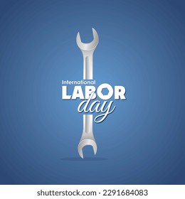 Feliz Día del Trabajo. 1 de mayo - Concepto del Día Internacional del Trabajo. Seguridad laboral y derecho en el lugar de trabajo. Concepto del Día Mundial de la Seguridad y la Salud en el Trabajo. Seguridad primero para trabajar. herramientas, día de mayo