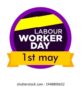 Happy labour day congratulation workers day. first of may