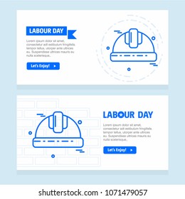 Happy Labour day design with blue theme vector 