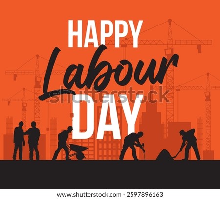 Happy Labour Day design flat vector illustration