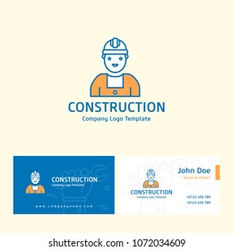 Happy Labour day design with vintage theme blue and orange with 