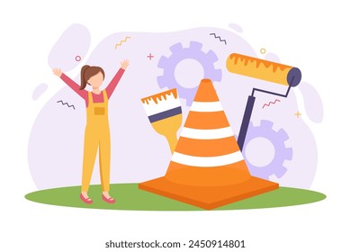 Happy Labour Day Flat Design