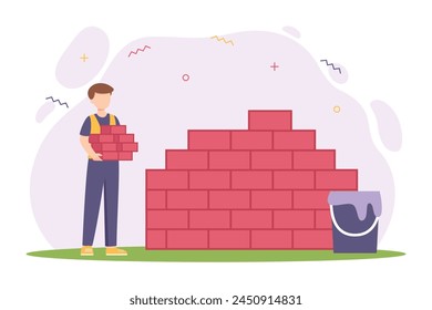Happy Labour Day Flat Design