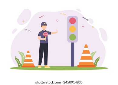 Happy Labour Day Flat Design