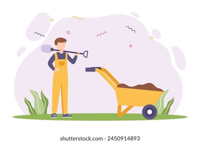 Happy Labour Day Flat Design