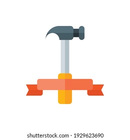 Vector de ilusión con logotipo de icono plano del Día del Trabajo Feliz Aislado. Día Del Trabajo, Día De Mayo, Industria Y Juego De Iconos De Construcción. Adecuado para diseño web, logotipo, aplicación y ampliación de su negocio.
