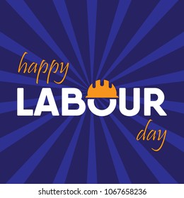 Happy Labour day greeting card. Vector illustration.