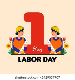 Happy Labour Day Illustration Background. International Labour Day Background