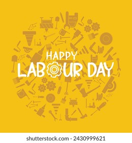 Happy labour day. international labour day. Labour day vector.