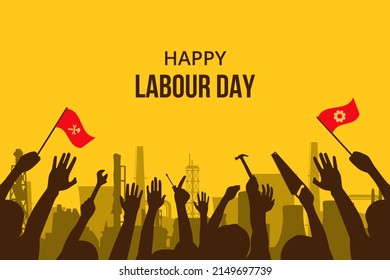 Happy Labour Day International Workers Celebration. May Day Banner Background