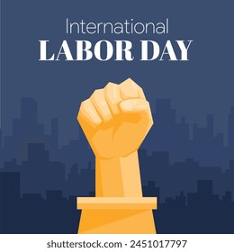 happy Labour day or international workers day vector illustration. labor day and may day celebration design.