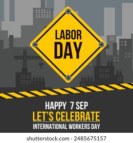 happy Labour day or international workers day vector illustration. labor day and may day celebration design.