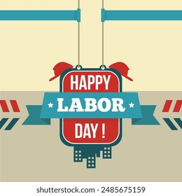 happy Labour day or international workers day vector illustration. labor day and may day celebration design.