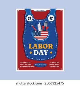 Happy Labour day or international workers day vector illustration