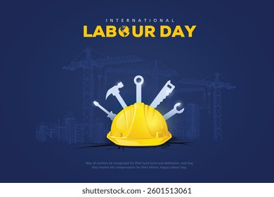 happy Labour day or international workers day vector illustration. labor day and may day celebration design.