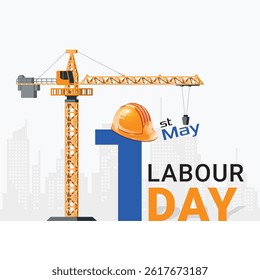 happy Labour day or international workers day vector illustration. labor day and may day celebration design