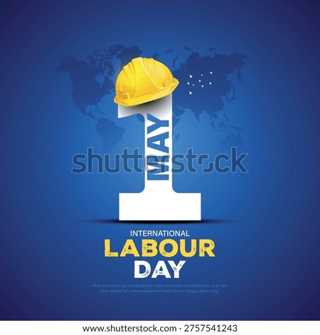 Happy Labour day or international workers day creative vector illustration design for 1st may. labor day and may day celebration.