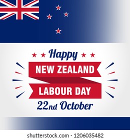 Happy Labour Day in New Zealand Vector Design Illustration
