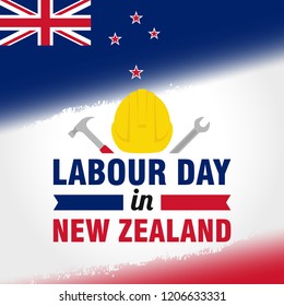 Happy Labour Day in New Zealand Vector Design Illustration