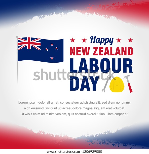 Happy Labour Day New Zealand Vector Stock Vector (Royalty Free