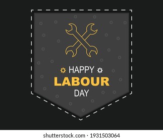 Happy Labour Day With Pocket Vector