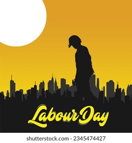 Happy labour day poster design