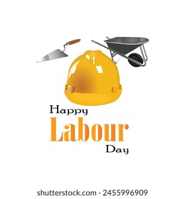 Happy Labour Day. This design is made for 1st May Labour day. This is totally vector based drawing.