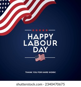 Happy Labour Day usa Vektordesign 