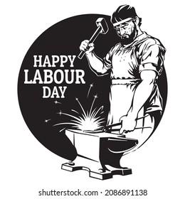 Happy Labour Day vector arts