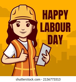 Happy labour day Vector illustration