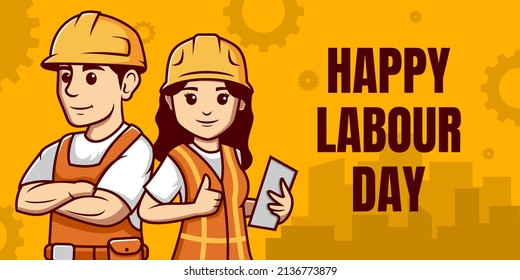 Happy labour day Vector illustration
