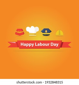 Happy Labour Day vector . set of hat