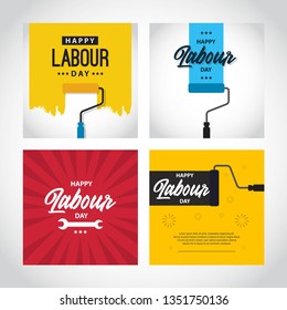 Happy Labour Day Vector Template