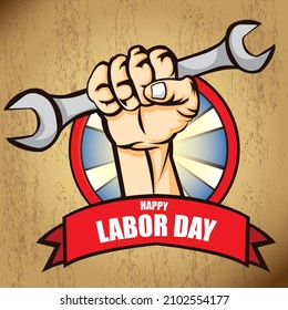 Feliz día del trabajo. ilustración vectorial