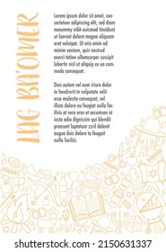 Happy Lag Ba Omer day greeting card concept. Translation for Hebrew text - Happy Lag Ba Omer day.