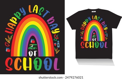 feliz último día de escuela diseño de camiseta mejor diseño de camiseta