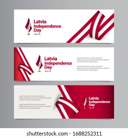 Happy Latvia Independence Day Celebration Creative Design Vector Template Design Illustration