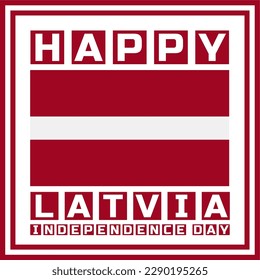 Happy Latvia independence day Vector Template Design Illustration