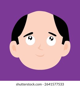 Happy laugh expression face man cartoon