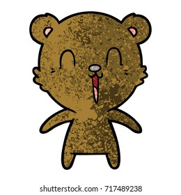 glücklicher lachender Cartoon-Bär