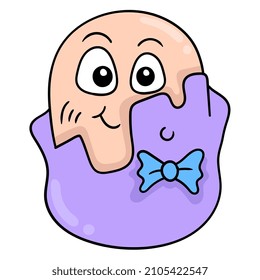 happy laughing face egg, vector illustration carton emoticon. doodle icon drawing